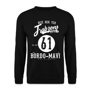 61 TRABZON - Unisex Sweatshirt - black - Front - Alina (178cm) & Michal (187cm)