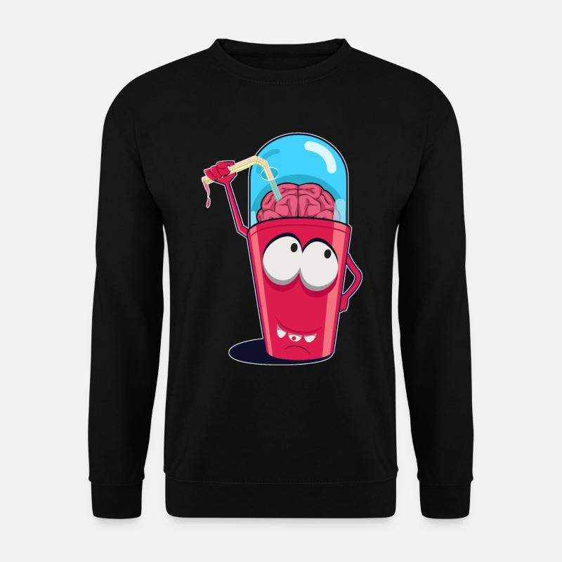 Brain Shake Doodle Art - Unisex Pullover - Schwarz