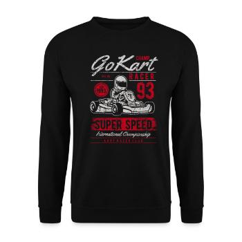 Go Kart - Unisex Pullover - Schwarz - Vorne - Alina (178cm) & Michal (187cm)