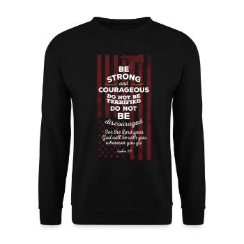 Verset bible de ligne rouge pompier verset chrétien - Sweat-shirt Unisexe - noir - Devant - Alina (178cm) & Michal (187cm)