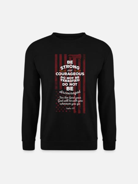 Dünne rote Linie Feuerwehrmann Bibel Vers Christian - Unisex Pullover - Schwarz