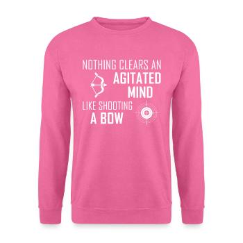 Bogenschießen hilft um runterzukommen - Unisex Pullover - Pink - Vorne