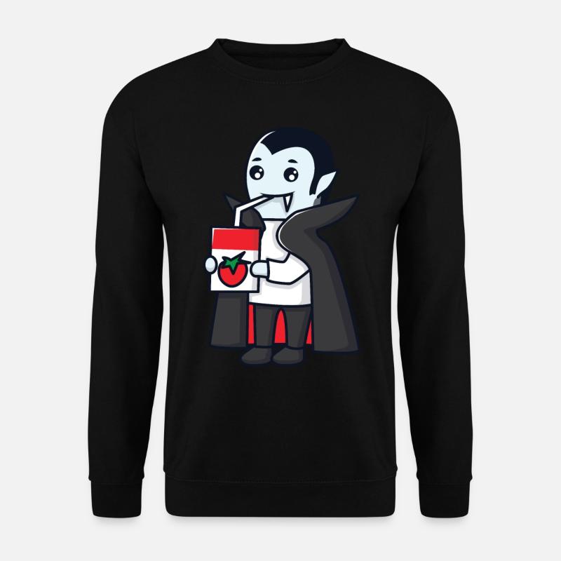 Vampire drinks tomato juice - Unisex Sweatshirt - black