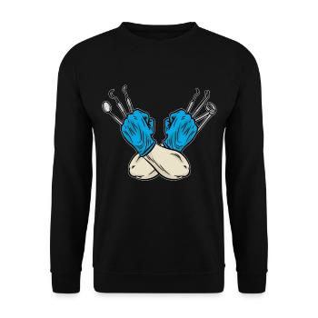 dentiste - Sweat-shirt Unisexe - noir - Devant - Alina (178cm) & Michal (187cm)