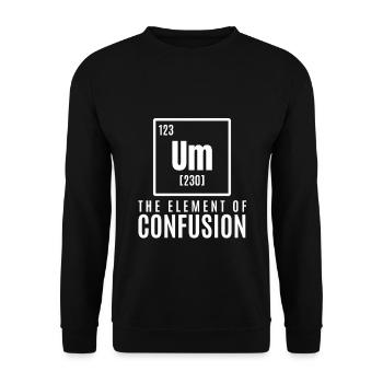 um element Cool & Confusing Tshirt Design The - Unisex Sweatshirt - black - Front - Alina (178cm) & Michal (187cm)
