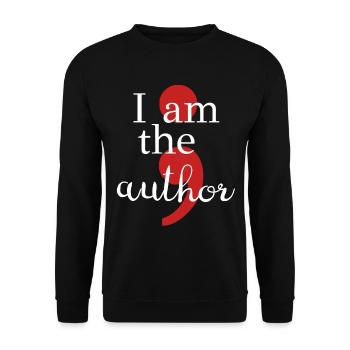 Projekt Semikolon I Am The Author Suicide Geschenk - Unisex Pullover - Schwarz - Vorne - Alina (178cm) & Michal (187cm)