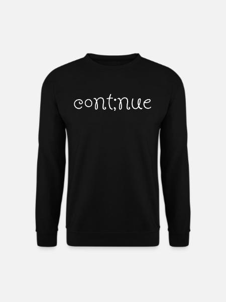 Semicolon Continue Depression Suicide Gift - Unisex Sweatshirt - black