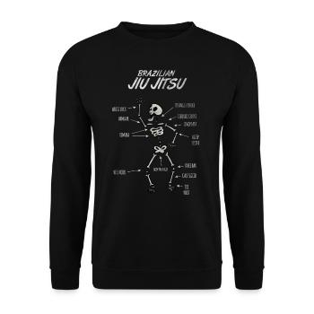 Anatomie bjj brasilianische Jiu Jitsu Kampfkünste - Unisex Pullover - Schwarz - Vorne - Alina (178cm) & Michal (187cm)