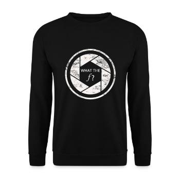 Photography - Camera Aperture Photographer Photo Gift - Unisex Sweatshirt - black - Front - Alina (178cm) & Michal (187cm)