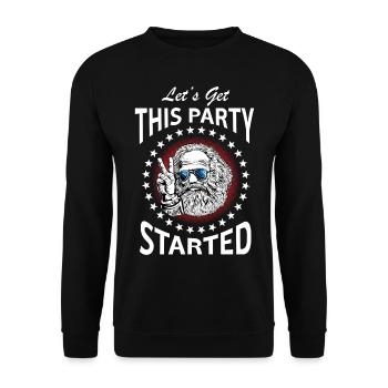 Karl Marx Communist Party shirt Socialist Marxism - Unisex Sweatshirt - black - Front - Alina (178cm) & Michal (187cm)