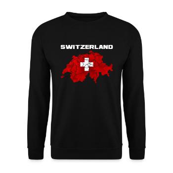 Suisse cadeau suisse drapeau suisse - Sweat-shirt Unisexe - noir - Devant - Alina (178cm) & Michal (187cm)