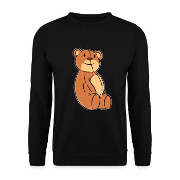 Teddy Bear Love Bear Loving gift - Unisex Pullover - Schwarz - Vorne - Alina (178cm) & Michal (187cm)