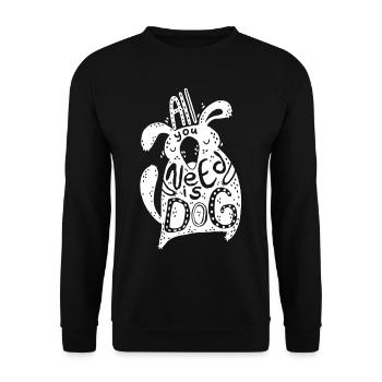 Dogs gift pug dachshund sayings coach mastiff - Unisex Sweatshirt - black - Front - Alina (178cm) & Michal (187cm)