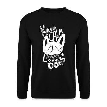 Dogs gift pug dachshund sayings coach mastiff - Unisex Sweatshirt - black - Front - Alina (178cm) & Michal (187cm)
