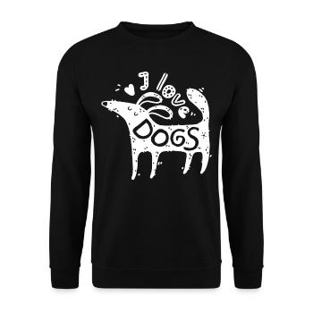 Dogs cadeau pug teckels dictons entraîneur mastiff - Sweat-shirt Unisexe - noir - Devant - Alina (178cm) & Michal (187cm)