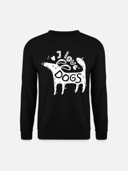 Hunde Geschenk Mops Dackel Sprüche Trainer Dogge - Unisex Pullover - Schwarz