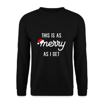 Christmas - Unisex Sweatshirt - black - Front - Alina (178cm) & Michal (187cm)
