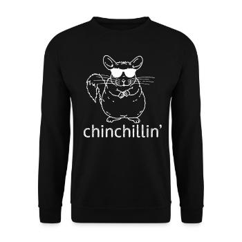 Chinchilla - Unisex Pullover - Schwarz - Vorne - Alina (178cm) & Michal (187cm)