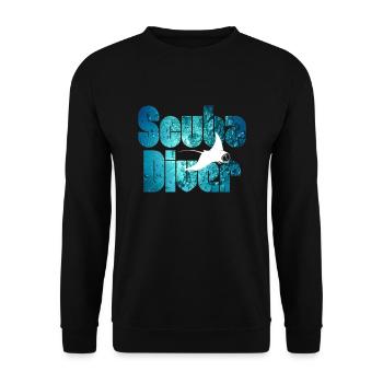 Scuba Diver - rayons - Sweat-shirt Unisexe - noir - Devant - Alina (178cm) & Michal (187cm)