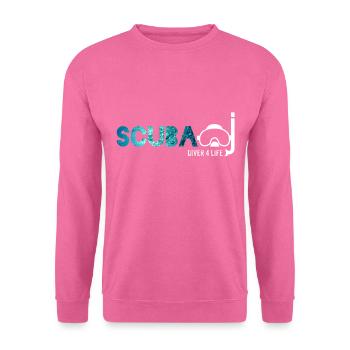 Scuba Diver 4 Life - Sweat-shirt Unisexe - rose - Devant