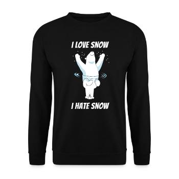Bipolar Polar Bear Bipolar Bear Arctic Depressive - Unisex Sweatshirt - black - Front - Alina (178cm) & Michal (187cm)