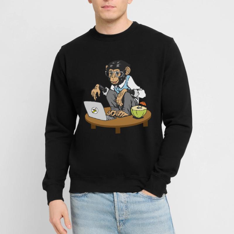 Progammers Monkey Code Monkey Coding Monkeys Unisex Sweatshirt