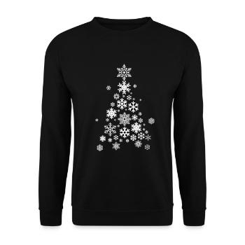 Christmas - Christmas tree snow fir gift - Unisex Sweatshirt - black - Front - Alina (178cm) & Michal (187cm)