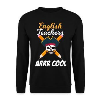 English Teachers Arrr Cool - Sweat-shirt Unisexe - noir - Devant - Alina (178cm) & Michal (187cm)