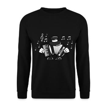 Accordéoniste Accordéoniste T Shirt Gift Mr. Accordion - Sweat-shirt Unisexe - noir - Devant - Alina (178cm) & Michal (187cm)