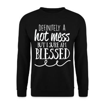 Psaume Don de Dieu Bible Jésus Messi Christ - Sweat-shirt Unisexe - noir - Devant - Alina (178cm) & Michal (187cm)
