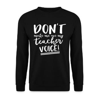 Teacher Gift Education School Sayings Teacher Training - Unisex Sweatshirt - black - Front - Alina (178cm) & Michal (187cm)