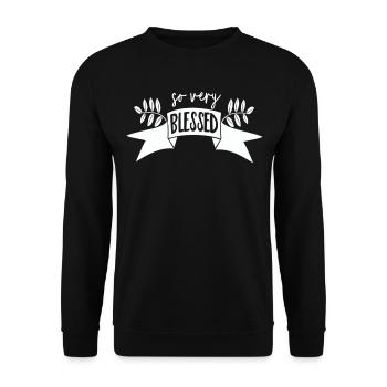 Psalm Gift God Bible Jesus Gospel Christ - Unisex Sweatshirt - black - Front - Alina (178cm) & Michal (187cm)