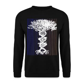 DNA Tree of Life Lucky Tree - Save the World - Unisex Sweatshirt - black - Front - Alina (178cm) & Michal (187cm)