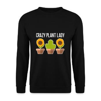 Crazy Plant Lady Gardener Plant Grow Fan - Sweat-shirt Unisexe - noir - Devant - Alina (178cm) & Michal (187cm)