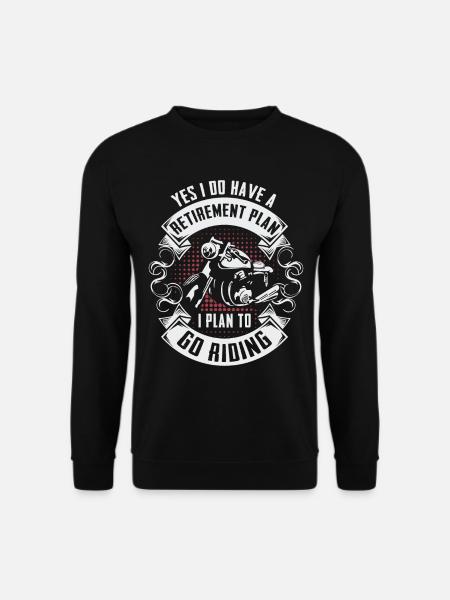 Motorcycle Biker Tour Gift Cool man with Indura - Unisex Sweatshirt - black