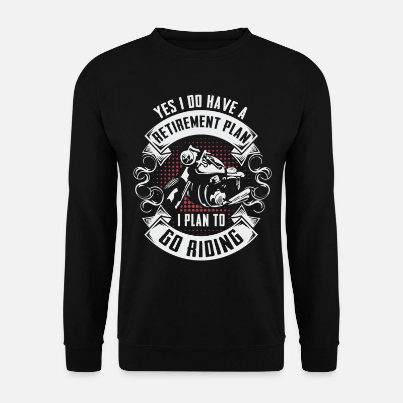 Motorrad Biker Tour Geschenk Cool Mann mit Indura - Unisex Pullover - Schwarz