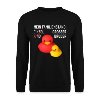 Big brother bébé progéniture canards en caoutchouc mignon - Sweat-shirt Unisexe - noir - Devant - Alina (178cm) & Michal (187cm)