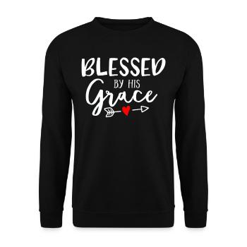 Jesus Gift God Bible Psalm Gospel Christ - Unisex Sweatshirt - black - Front - Alina (178cm) & Michal (187cm)