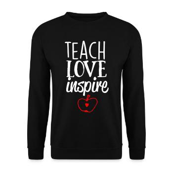 Teacher Gift Education School Sayings Teacher Training - Unisex Sweatshirt - black - Front - Alina (178cm) & Michal (187cm)