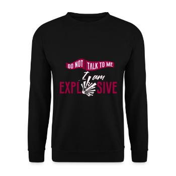 Chimie Danger Atom Nucléaire Explosif Symbole de danger - Sweat-shirt Unisexe - noir - Devant - Alina (178cm) & Michal (187cm)