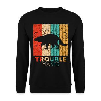 racoon - Unisex Sweatshirt - black - Front - Alina (178cm) & Michal (187cm)
