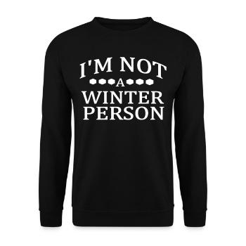 Je ne suis pas une personne hiver - Sweat-shirt Unisexe - noir - Devant - Alina (178cm) & Michal (187cm)