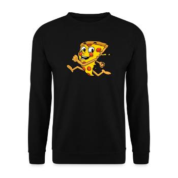 Pizza Love Pizza Pie Pizzeria Salami Cheese - Unisex Sweatshirt - black - Front - Alina (178cm) & Michal (187cm)