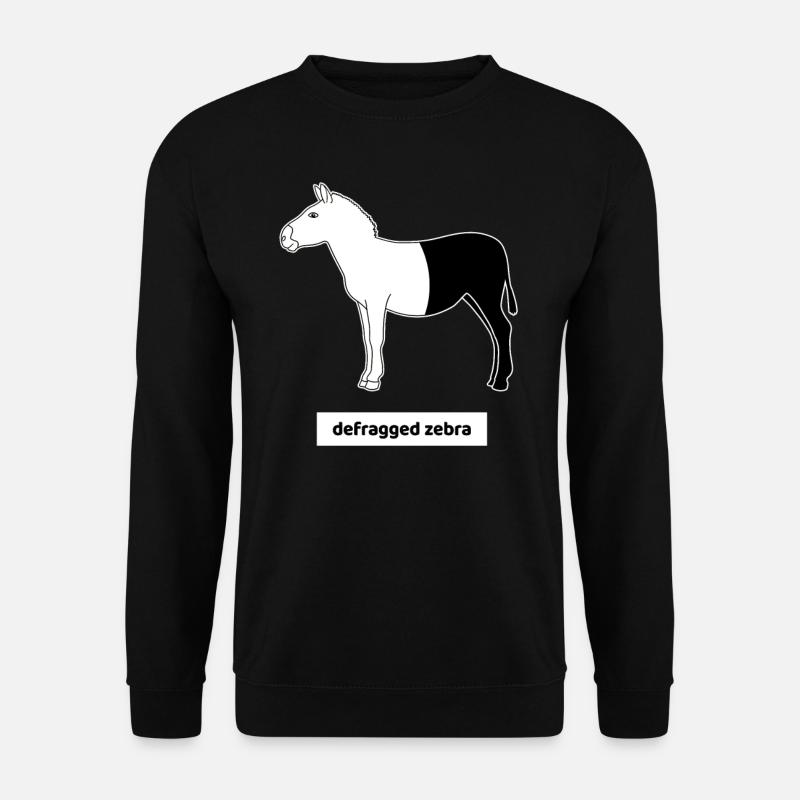 Computer Scientist Computer Calculator Humor Zebra Defrag - Unisex Sweatshirt - black