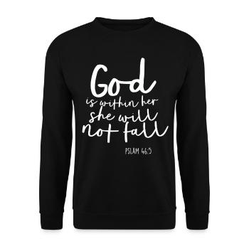 Psalm Gift God Bible Jesus Gospel Christ - Unisex Sweatshirt - black - Front - Alina (178cm) & Michal (187cm)