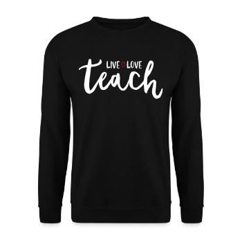 Teacher Gift Education School Sayings Teacher Training - Unisex Sweatshirt - black - Front - Alina (178cm) & Michal (187cm)