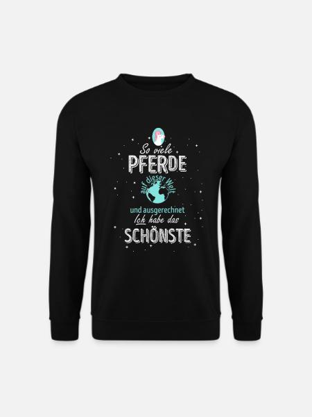 Pferd Pferdesprüche Reiterin Reitsport Geschenk - Unisex Pullover - Schwarz