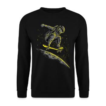 Space Surfer astronaute galxy de l'espace skateboard - Sweat-shirt Unisexe - noir - Devant - Alina (178cm) & Michal (187cm)