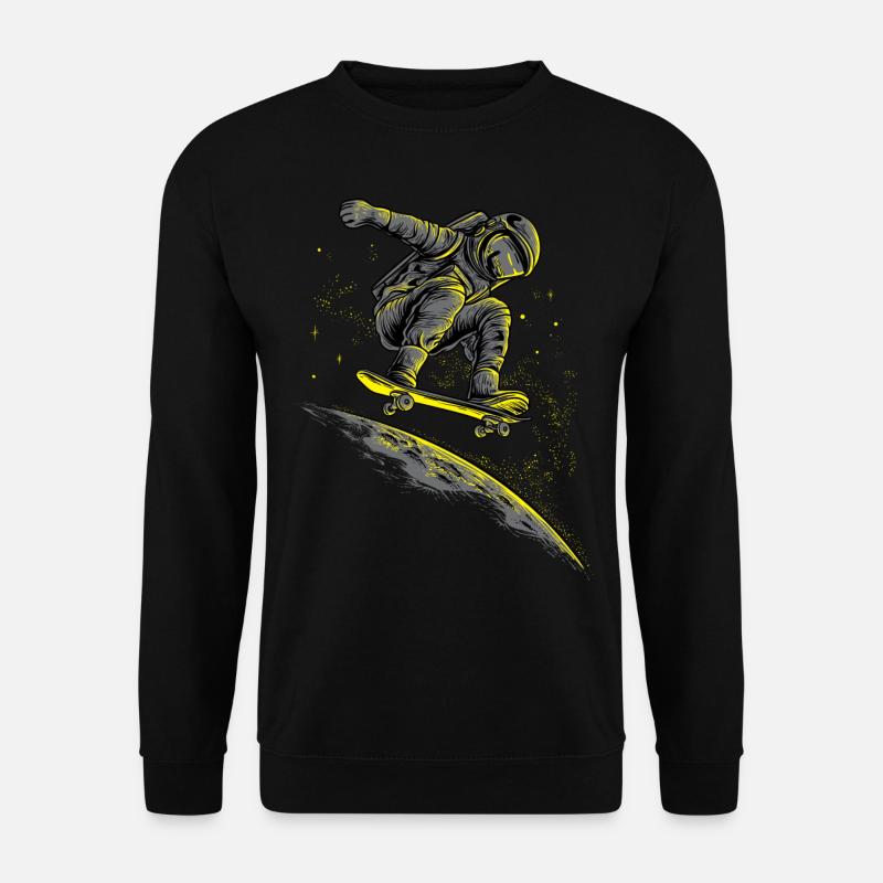 Weltraum Surfer Astronaut Galxy Weltraum Skateboard - Unisex Pullover - Schwarz