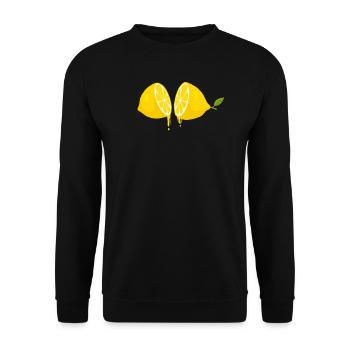 Lemon Lemonade Lemon Refreshment Drink - Unisex Sweatshirt - black - Front - Alina (178cm) & Michal (187cm)
